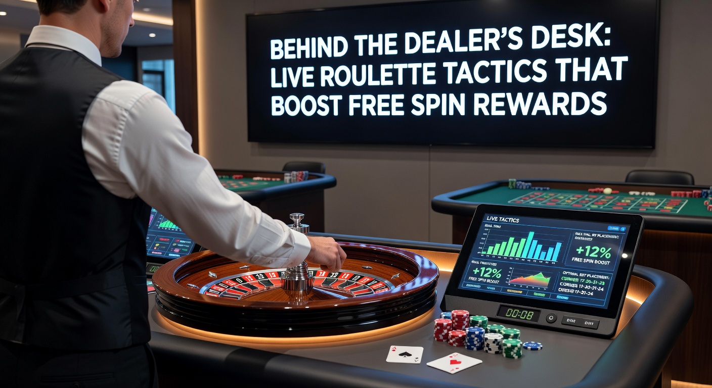 Nahaufnahme eines Live-Roulette-Rads in Rotation, mit Dealer im Hintergrund und digitalen Wettschnittstellen auf dem Bildschirm