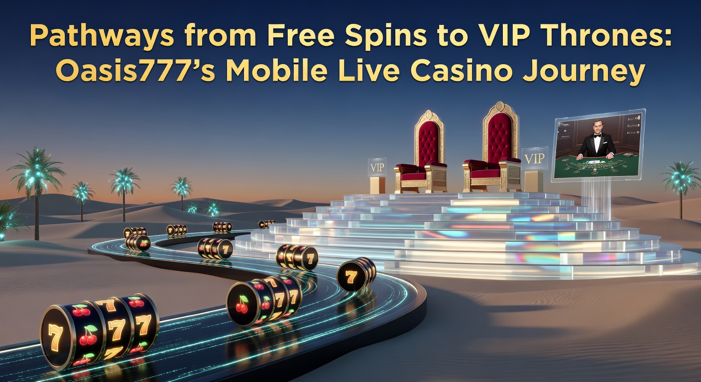 Ein Spieler startet mit Freispielen im mobilen Live-Casino von Oasis777 und steigt zum VIP auf